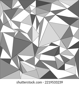 fondo de diseño de efecto de polígono abstracto de color gris y blanco bajo de baja belleza