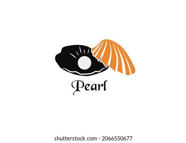 Beauty Luxury Elegant Pearl Jewelry Seashell Oyster Scallop Shell Oyster Cockle Clam Mussel logo design