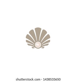 Beauty Luxury Elegant Pearl Seashell Oyster Scallop Shell Oyster Cockle Clam Mussel Clam logo design