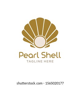 Beauty Luxury Elegant Pearl Shell Logo Design