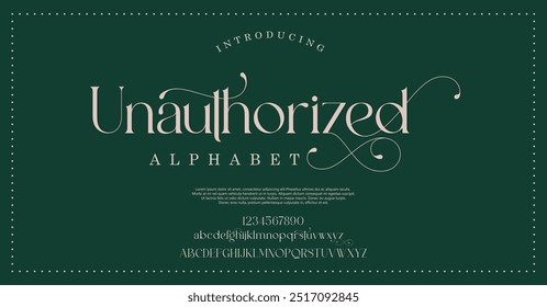 Beauty Luxury logotipo de fonte alfabeto. Tipografia bela moda elegante clássico letras serif itálico fontes decorativas casamento vintage retro logos. ilustração vetorial