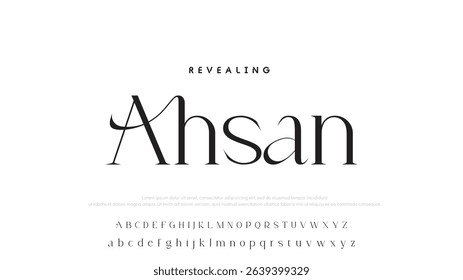 Beauty Luxury font alphabet logo. Typography beautiful fashion elegant classic letters serif italic fonts decorative wedding vintage blossom logos. vector illustration