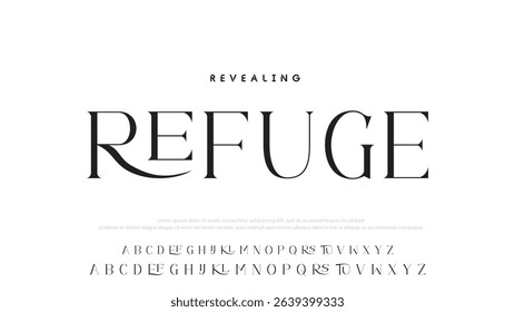 Beauty Luxury font alphabet logo. Typography beautiful fashion elegant classic letters serif italic fonts decorative wedding vintage blossom logos. vector illustration