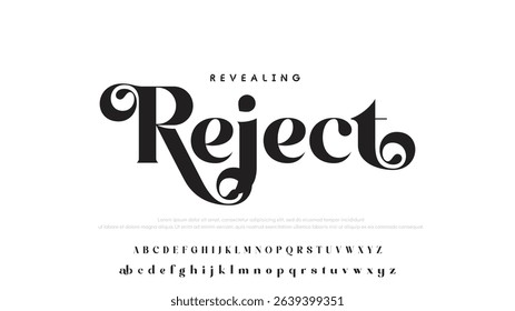 Beauty Luxury font alphabet logo. Typography beautiful fashion elegant classic letters serif italic fonts decorative wedding vintage blossom logos. vector illustration