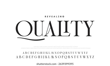 Beauty Luxury font alphabet logo. Typography beautiful fashion elegant classic letters serif italic fonts decorative wedding vintage blossom logos. vector illustration