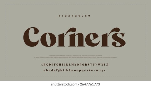 Beauty Luxury logotipo de fonte alfabeto. Tipografia bela moda elegante clássico letras serif itálico fontes decorativas casamento vintage retro logos. ilustração vetorial