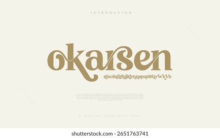 Beauty Luxury logotipo de fonte alfabeto. Tipografia bela moda elegante clássico letras serif itálico fontes decorativas casamento vintage flor logotipos.