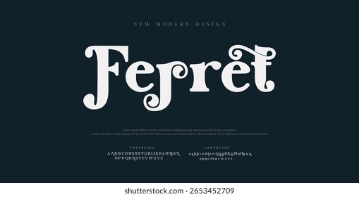 Beauty Luxury logotipo de fonte alfabeto. Tipografia bela moda elegante clássico letras serif itálico fontes decorativas casamento vintage retro logos. ilustração vetorial