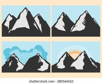 The beauty and majesty of the mountains
sunrise and flying clouds over beautiful great mountains. set for designers