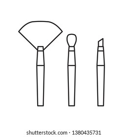 beauty make up brush  icon- vector illustration