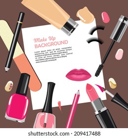 Beauty make up fashion cosmetics abstract background