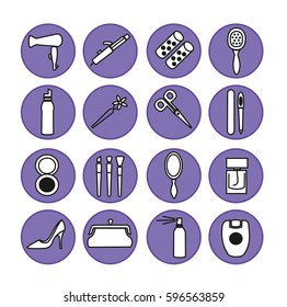 Beauty and make up icons.