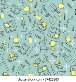 Beauty and make up seamless  pattern