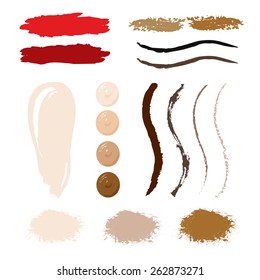 Beauty and Make up smear and lines. Vector and illustration design,