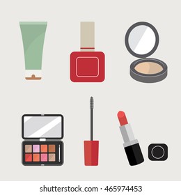 Beauty and makeup icon set