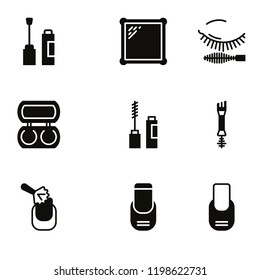 beauty makeup icon set vector