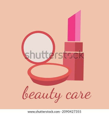 Beauty or makeup product vector illustration conceptual design, great for beauty or beauty care shop icons, illustrations, for beauty or make up industry product logos