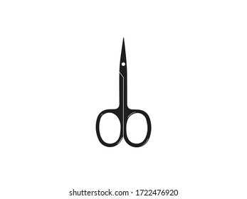 Beauty, manicure, scissors icon. Vector illustration, flat design.