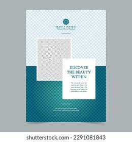 Beauty Market Flyer Template. A clean, modern, and high-quality design of Flyer vector design. Editable and customize template flyer
