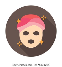 Beauty Mask Rounded Vector EPS 10 for print, digital UI, UX kit, web and app development for health, personal care, body treatment and more.