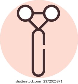 Beauty massage, illustration or icon, vector on white background.