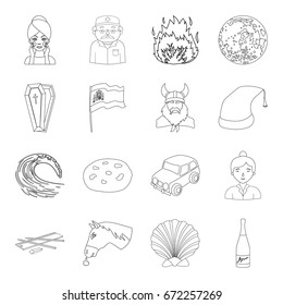 beauty, medicine, history and other web icon in outline style. transportation, service, sport icons in set collection.