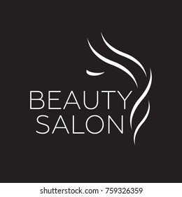 Beauty Minimal Face abstract logo. Beauty Minimal Face badge for make up artist