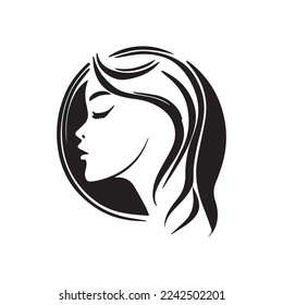 Beauty minimal line vector illustration. Vector logo design for beauty salon or hair salon or cosmetic design