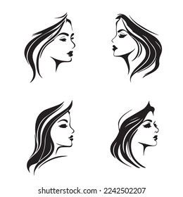 Beauty minimal line vector illustration. Vector logo design for beauty salon or hair salon or cosmetic design