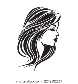 Beauty minimal line vector illustration. Vector logo design for beauty salon or hair salon or cosmetic design