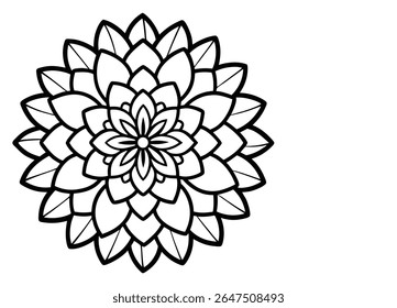 The Beauty of Minimalism: Dahlia Vector Icon Design