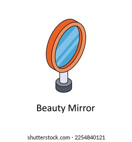 Beauty Mirror Vector Isometric