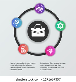 beauty modern info graphic with colorful business icon. data visualization template. data presentation. vector illustration.