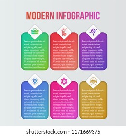 beauty modern info graphic with colorful business icon. data visualization template. data presentation. vector illustration.