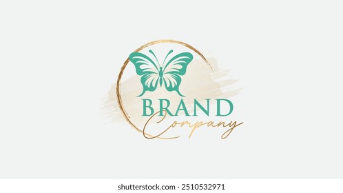 Beauty Monarch Butterfly Luxury Logo