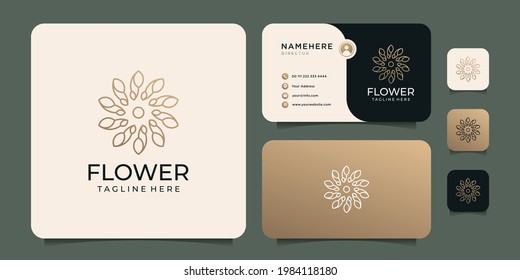 Beauty monogram flower logo design. Logo can be used for icon, brand, identity, and business company