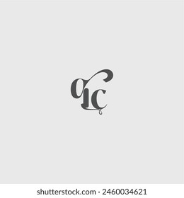 Beauty Monogram Initial Logo einfach und minimalistisch QC Classy schwarzer Modebrief