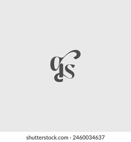 beauty monogram initial logo simple and minimalism QS Classy black fashion letter