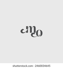 beauty monogram initial logo simple and minimalism MO Classy black fashion letter
