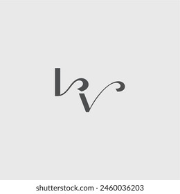 beauty monogram initial logo simple and minimalism LV Classy black fashion letter