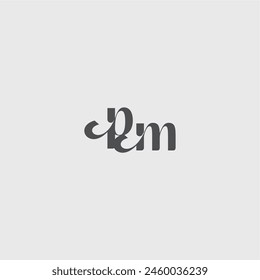 beauty monogram initial logo simple and minimalism PM Classy black fashion letter