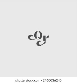 Beauty Monogram Initial Logo einfach und minimalistisch OR Classy schwarzer Modebrief