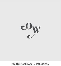 beauty monogram initial logo simple and minimalism OW Classy black fashion letter