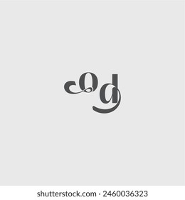 beauty monogram initial logo simple and minimalism OD Classy black fashion letter