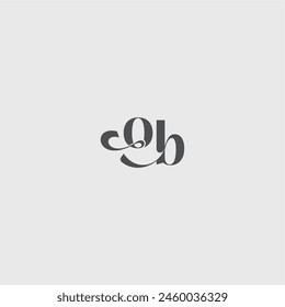 beauty monogram initial logo simple and minimalism OB Classy black fashion letter