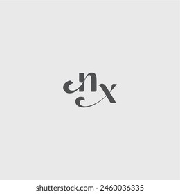 beauty monogram initial logo simple and minimalism NX Classy black fashion letter