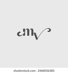 beauty monogram initial logo simple and minimalism MV Classy black fashion letter