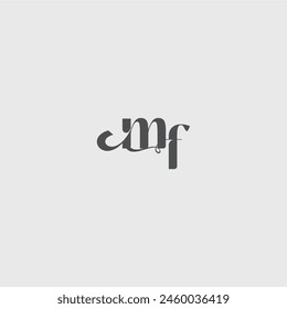 beauty monogram initial logo simple and minimalism MF Classy black fashion letter