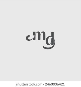 beauty monogram initial logo simple and minimalism MD Classy black fashion letter