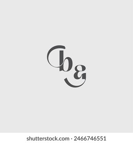 beauty monogram initial logo simple and minimalism BA Classy black fashion letter